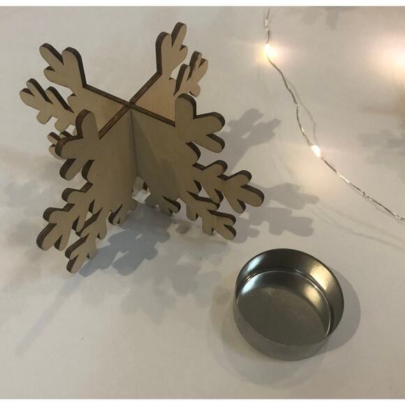 36 Christmas Holiday party Wedding favor table snowflake tealight candle holders - Picture 3 of 4